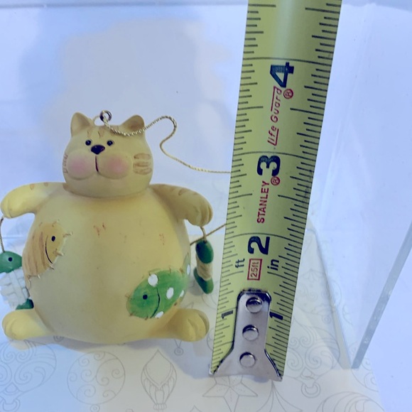 Fat cat w fish ornament - Picture 13 of 13